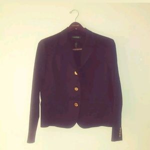 Lauren Ralph Lauren Gold Button Blazer 16